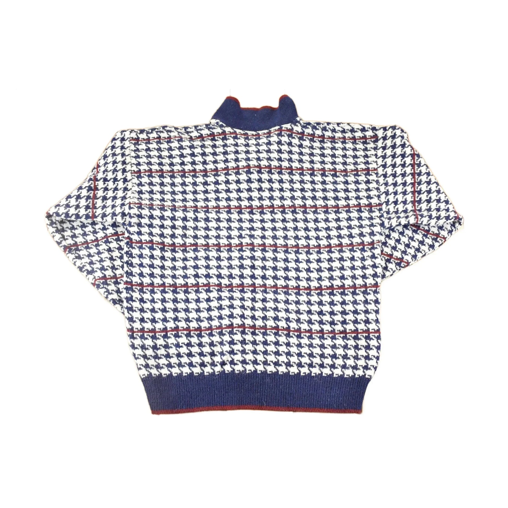 Vintage 90s Jantzen Knit Sweater XL - Abstract Houndstooth Pullover from propervintagecanada