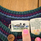 Vintage 90s Knit Cardigan: Northern Reflections Abstract Floral Sweater, Women's L from propervintagecanada