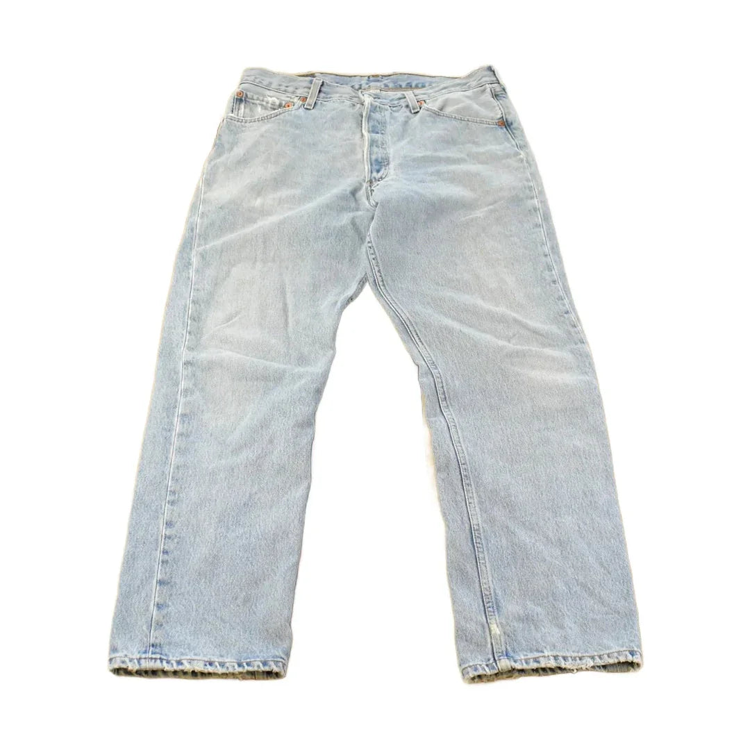 Vintage 90s Levi's 501 Original Distressed Denim Jeans Men's 34 x 29 from propervintagecanada