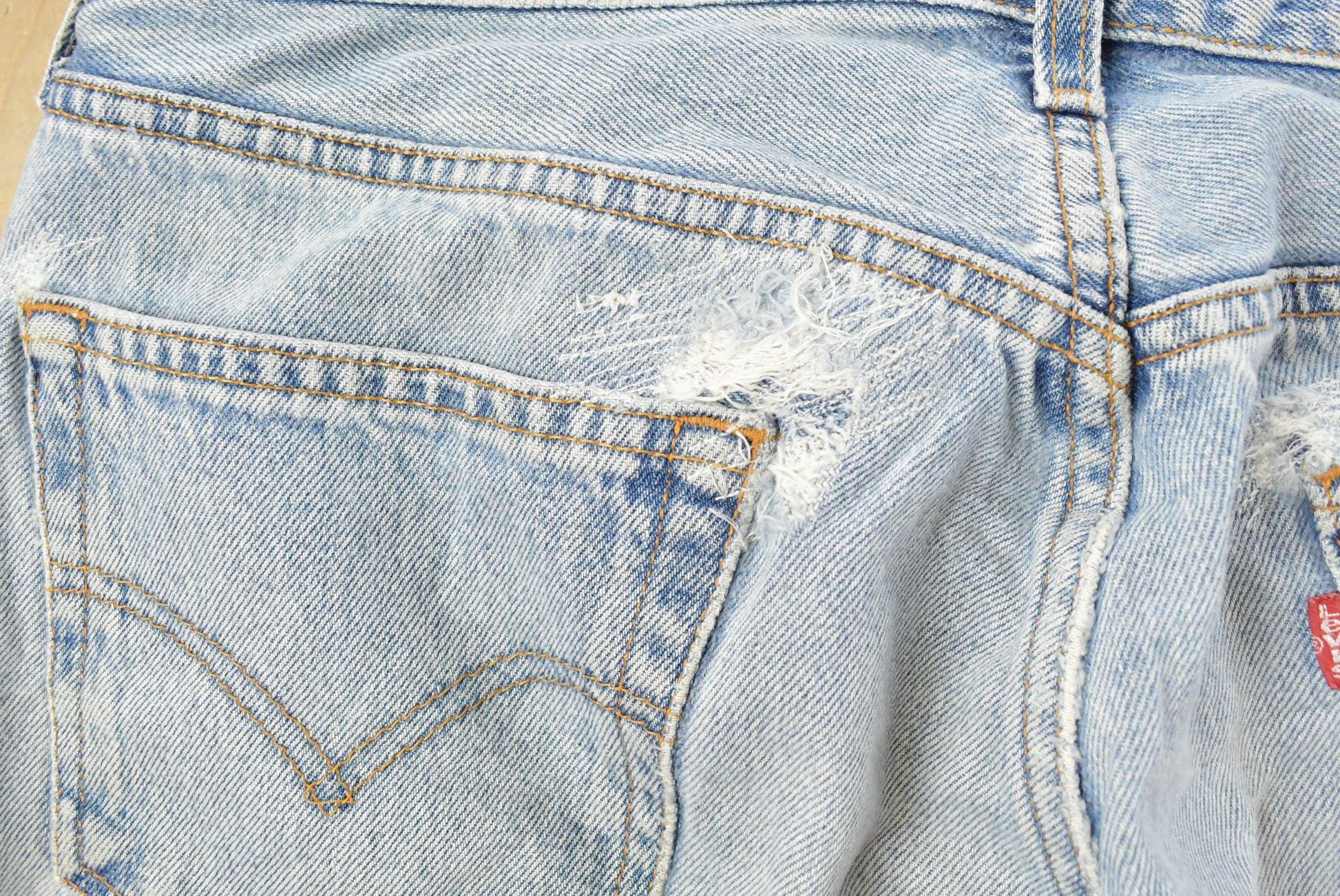 Vintage 90s Levi's 501 Original Distressed Denim Jeans Men's 34 x 29 from propervintagecanada