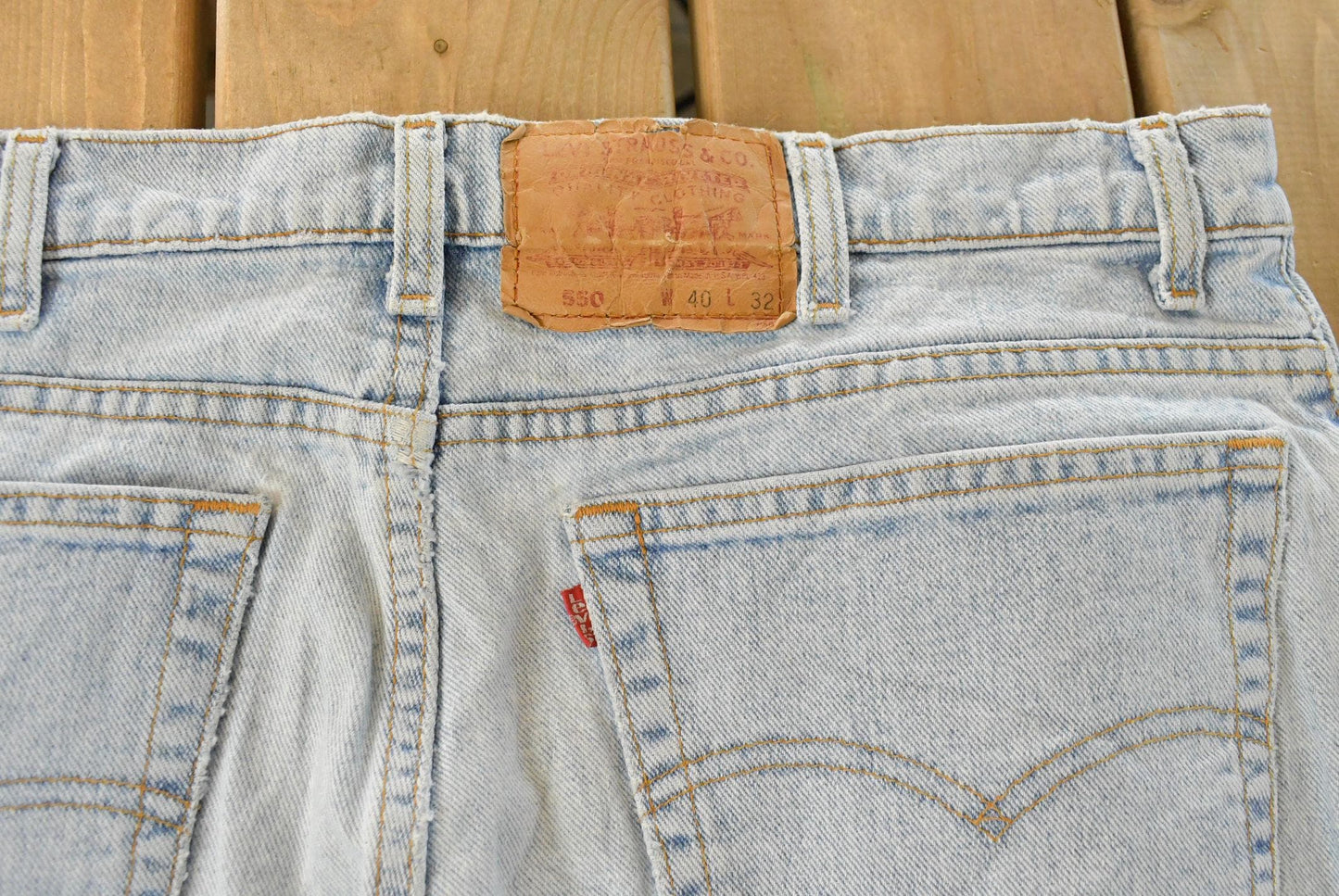 Vintage 90s Levi's 550 Jeans: Distressed, Relaxed Fit (38x31) from propervintagecanada