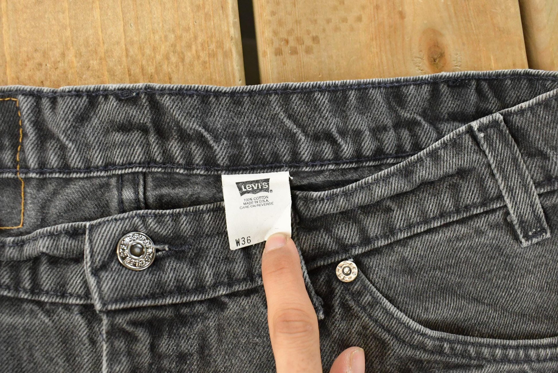 Vintage 90s Levi's 560 Denim Jean Shorts: Relaxed Fit, Orange Tab, Men's 34 from propervintagecanada
