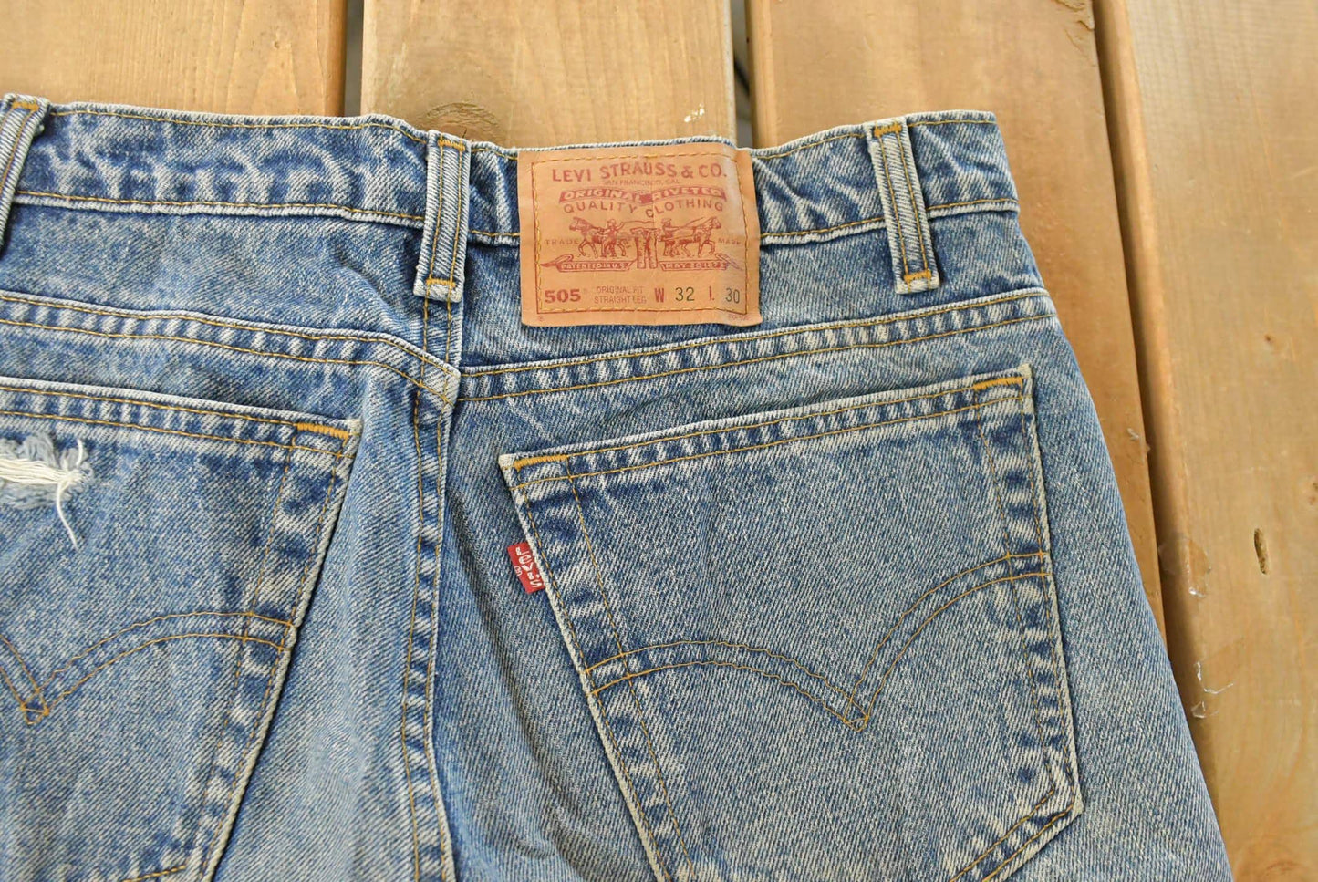 Vintage 90s Levi's Denim Jean Shorts: Relaxed Fit Cutoffs, Women's 31 from propervintagecanada