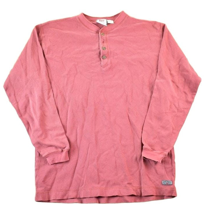 Vintage 90s Levis Knit Henley Sweater Mens Small from propervintagecanada