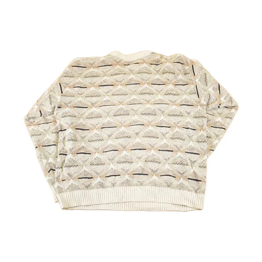 Vintage 90s London Fog Knit Sweater XL - Abstract 3D Pattern Pullover from propervintagecanada