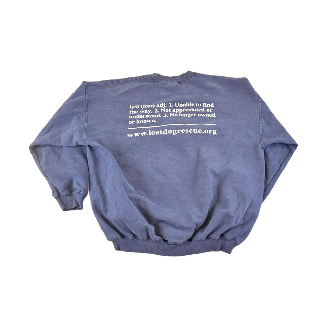 Vintage 90s Lost Dog Rescue Foundation Sweatshirt, Men's XL from propervintagecanada