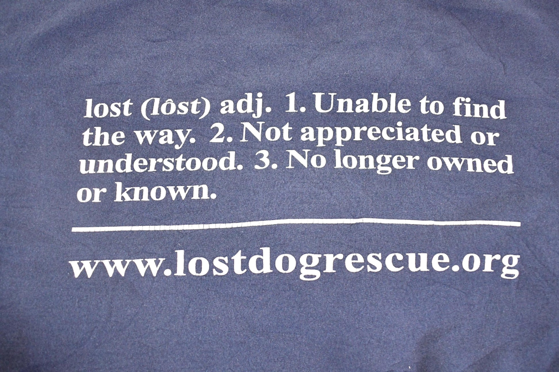 Vintage 90s Lost Dog Rescue Foundation Sweatshirt, Men's XL from propervintagecanada