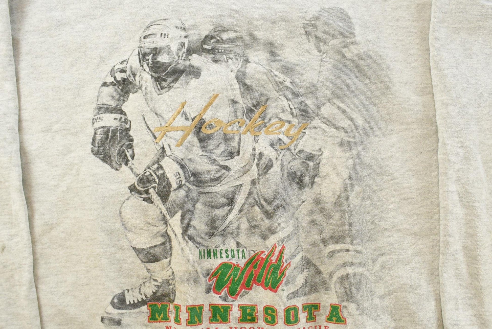 Vintage 90s Minnesota Wild NHL Crewneck Sweatshirt, Mens XL from propervintagecanada
