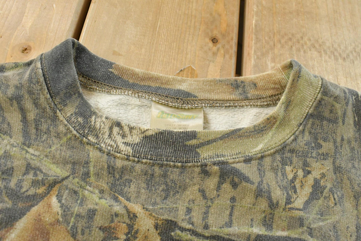 Vintage 90s Mossy Oak Break Up Camo Crewneck Sweatshirt XL Made USA from propervintagecanada