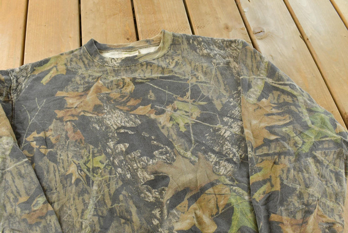 Vintage 90s Mossy Oak Break Up Camo Crewneck Sweatshirt XL Made USA from propervintagecanada