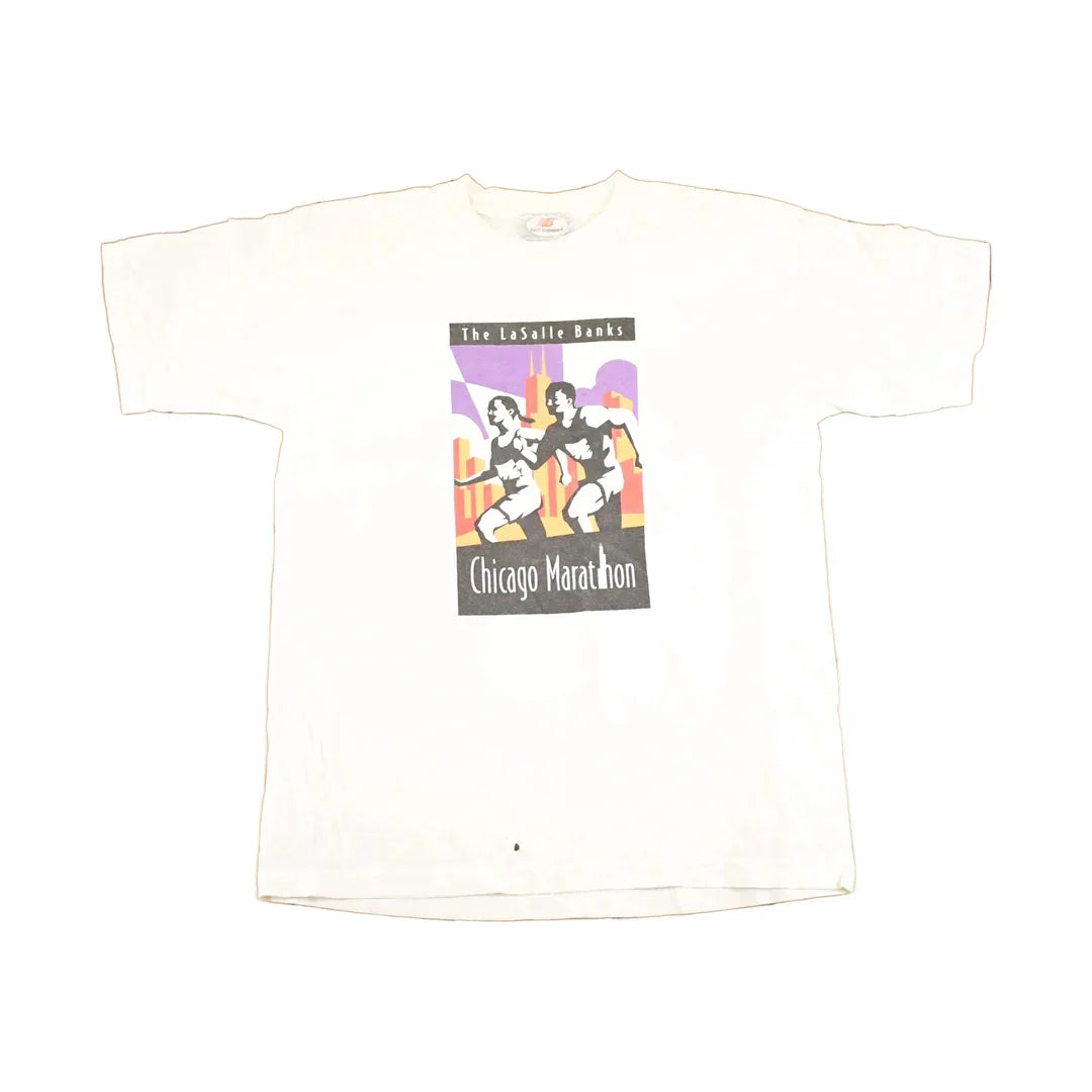 Vintage 90s New Balance Chicago Marathon T-Shirt, Men's L, Single Stitch from propervintagecanada
