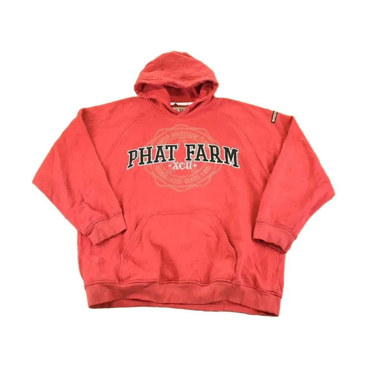 Vintage 90s Phat Farm Hoodie XXL - Embroidered New York Rap Sweatshirt from propervintagecanada