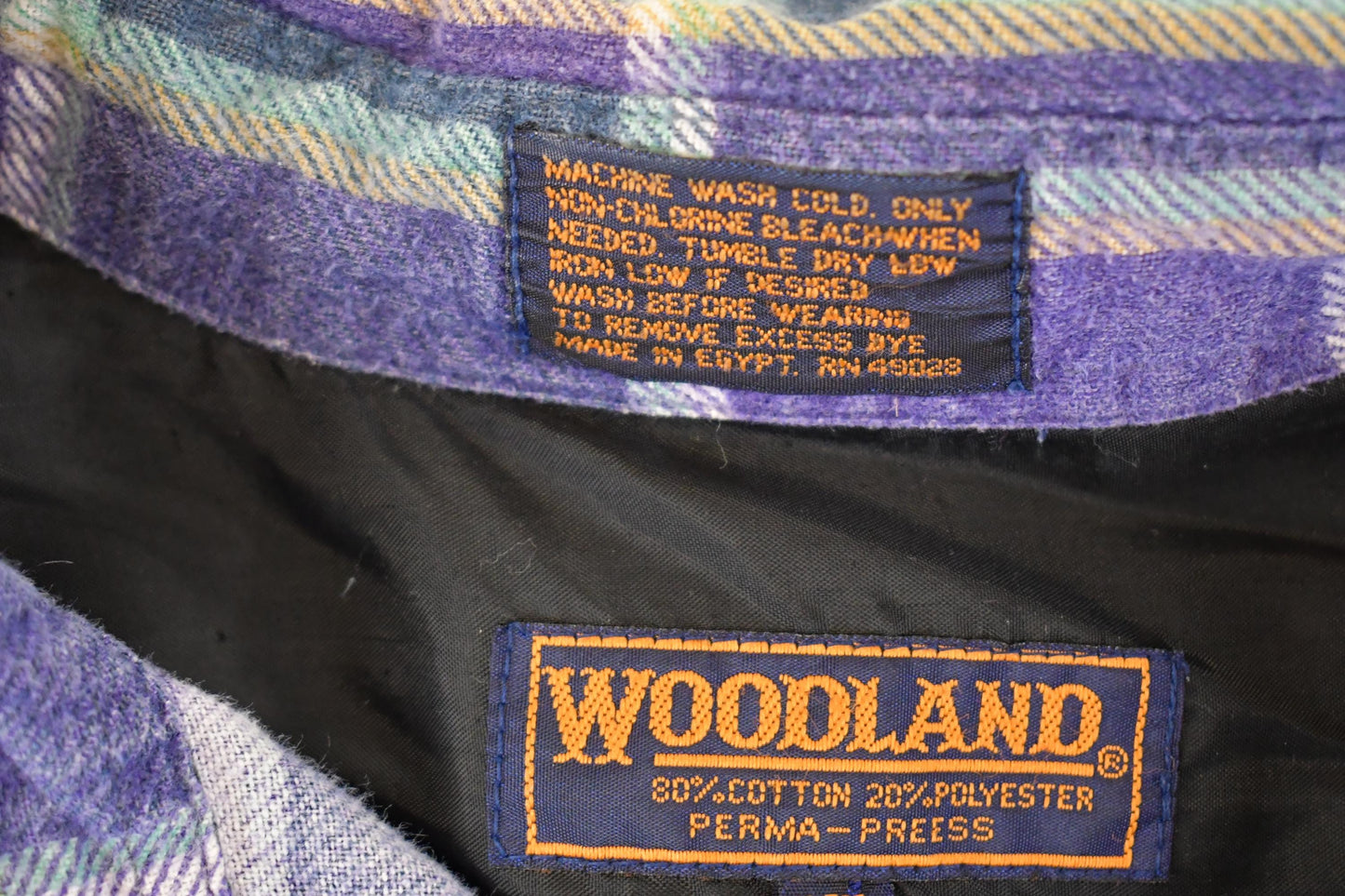 Vintage 90s Plaid Button Up Shirt, Men's XL Purple Flannel from propervintagecanada