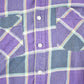 Vintage 90s Plaid Button Up Shirt, Men's XL Purple Flannel from propervintagecanada