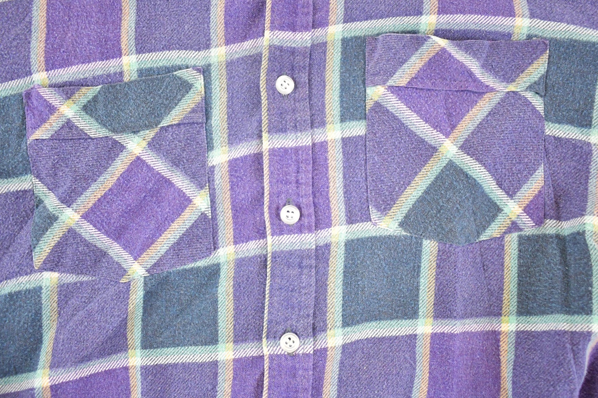 Vintage 90s Plaid Button Up Shirt, Men's XL Purple Flannel from propervintagecanada