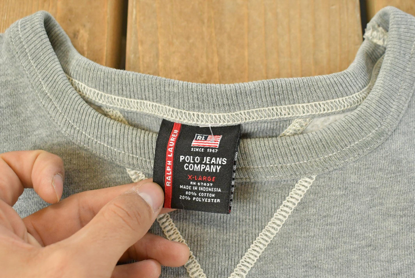Vintage 90s Polo Jeans Co. Ralph Lauren Crewneck Sweatshirt XL from propervintagecanada