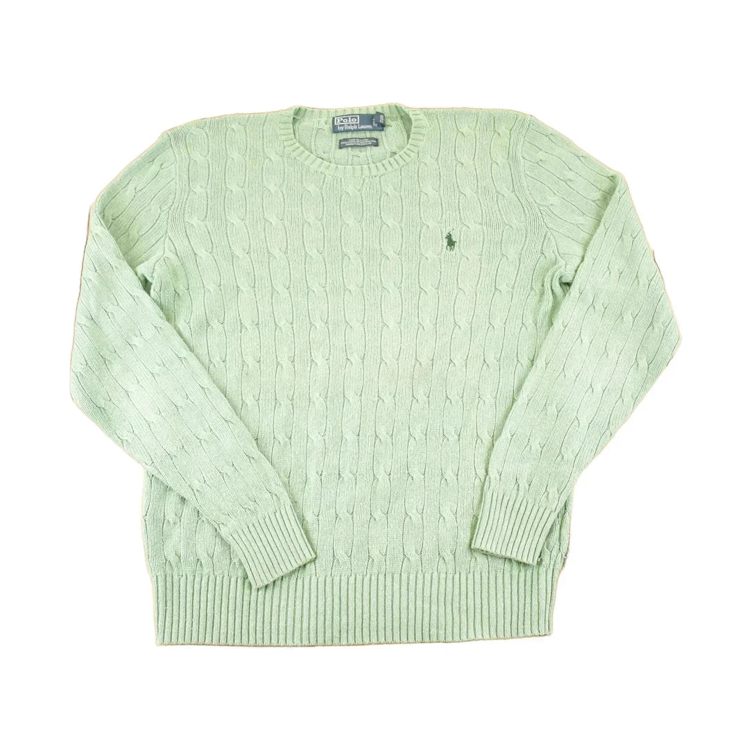 Vintage 90s Polo Ralph Lauren Cable Knit Sweater, Men's M from propervintagecanada