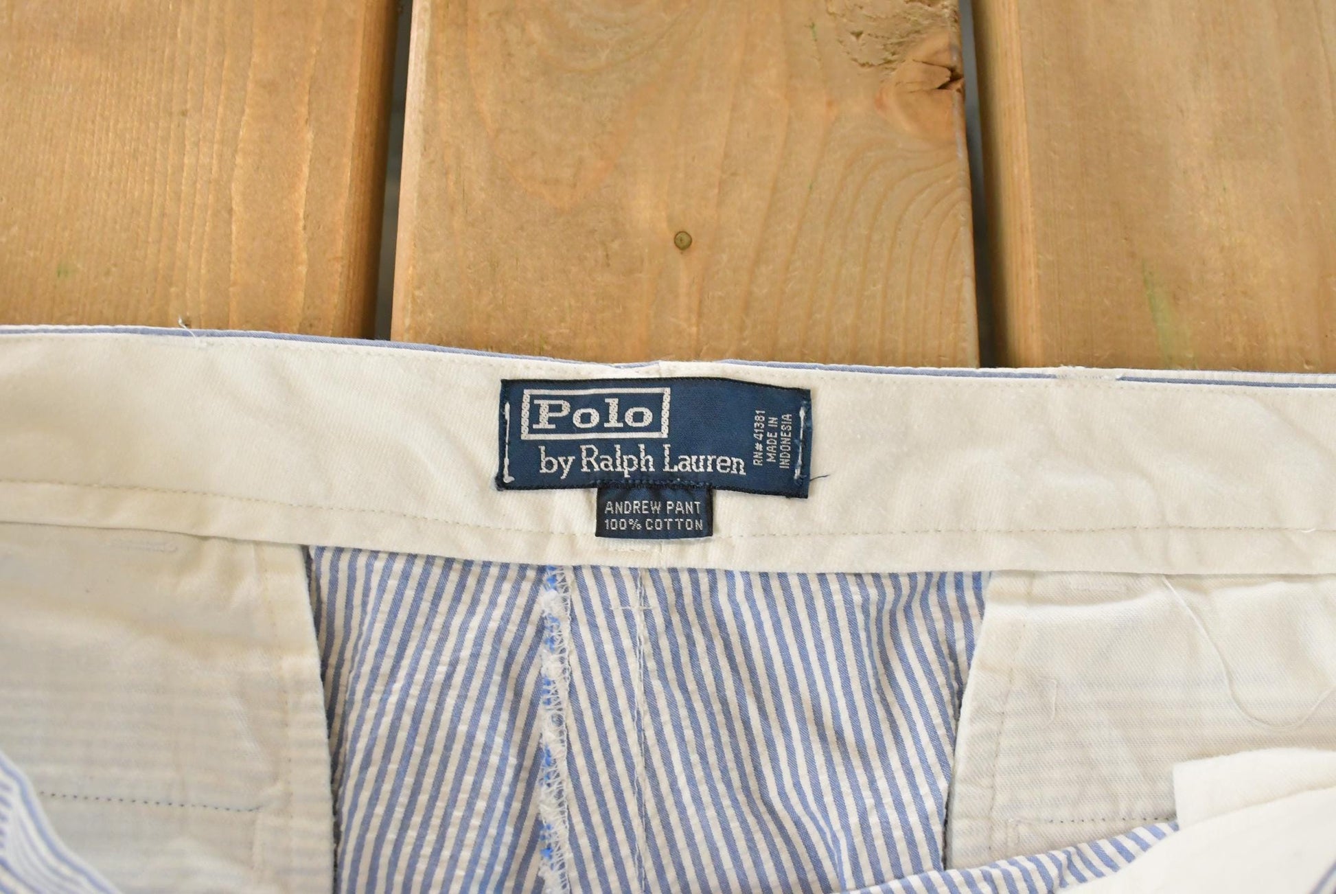 Vintage 90s Polo Ralph Lauren Striped Trousers, Men's 38x26 from propervintagecanada