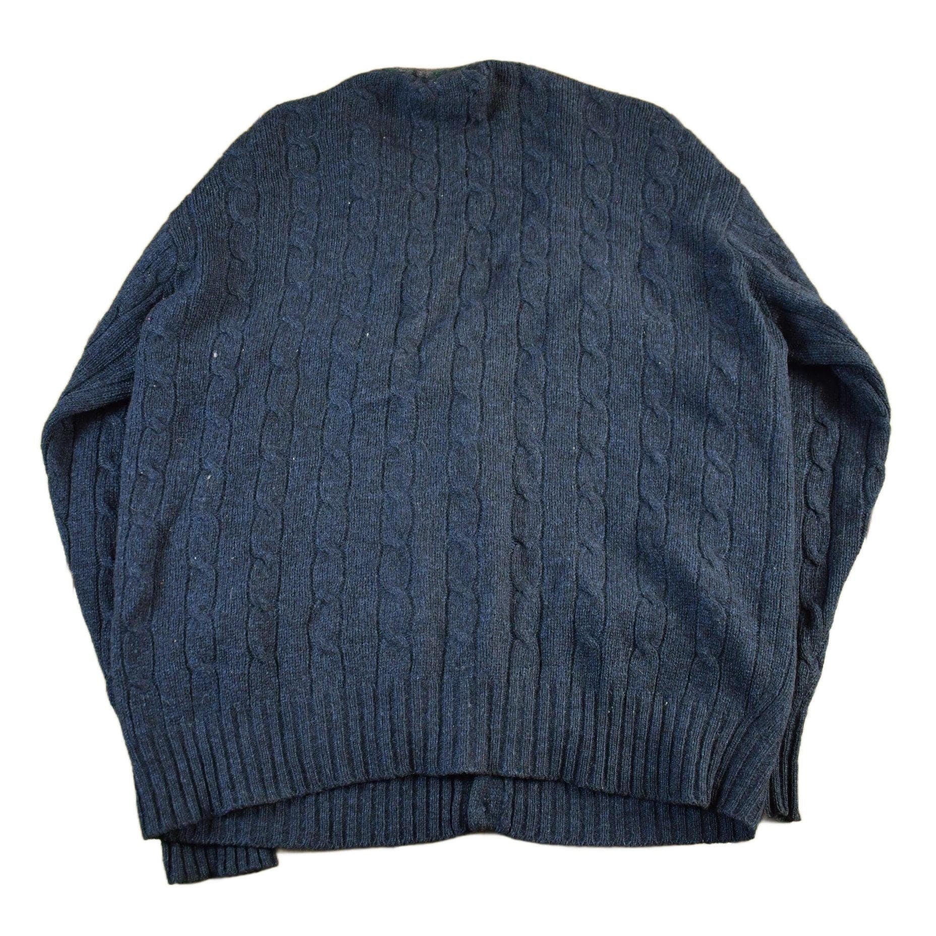 Vintage 90s Polo Ralph Lauren Wool Knit Cardigan Men's XL from propervintagecanada
