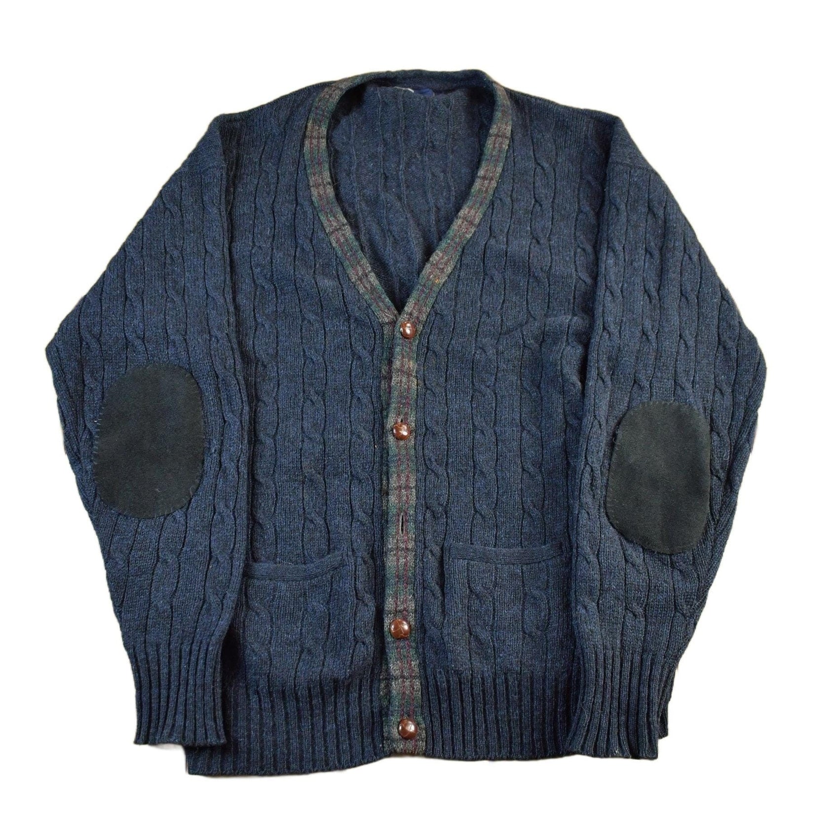 Vintage 90s Polo Ralph Lauren Wool Knit Cardigan Men's XL from propervintagecanada