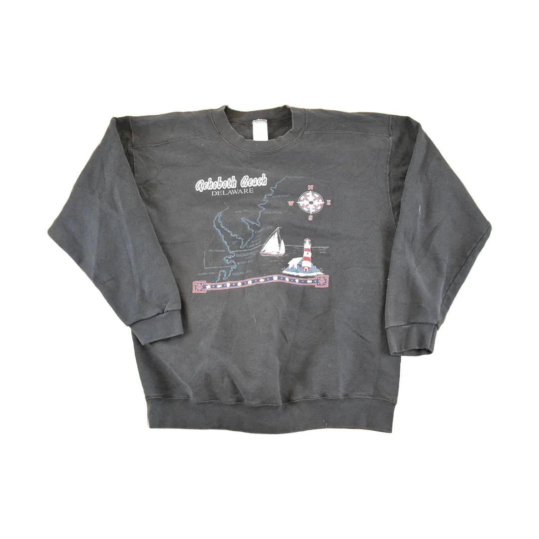 Vintage 90s Rehoboth Beach Sweatshirt: Delaware Souvenir, Men's L from propervintagecanada
