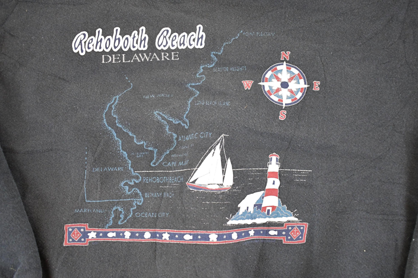 Vintage 90s Rehoboth Beach Sweatshirt: Delaware Souvenir, Men's L from propervintagecanada