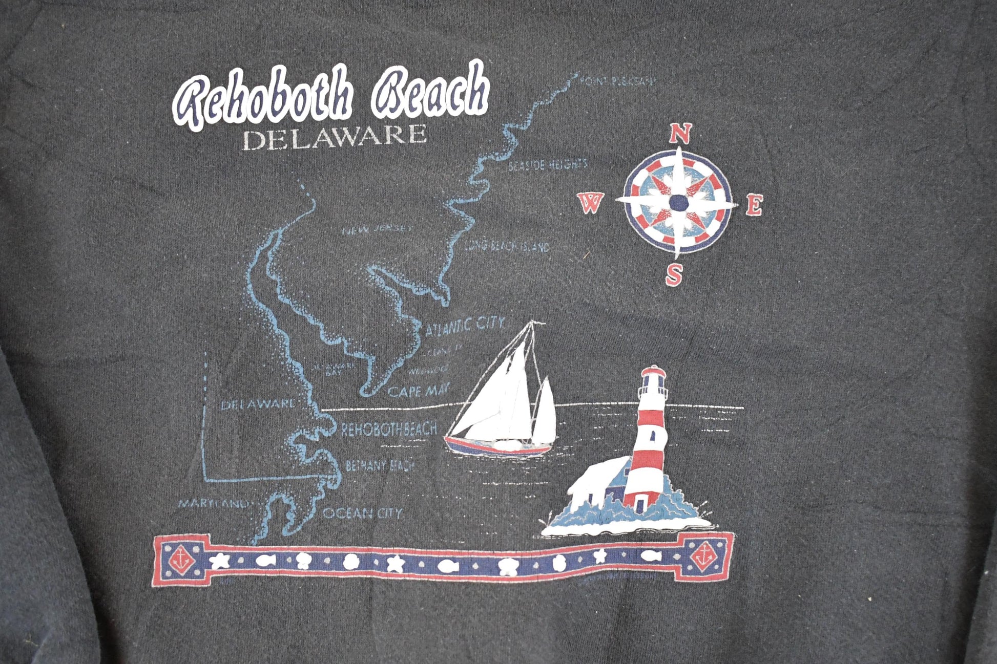 Vintage 90s Rehoboth Beach Sweatshirt: Delaware Souvenir, Men's L from propervintagecanada