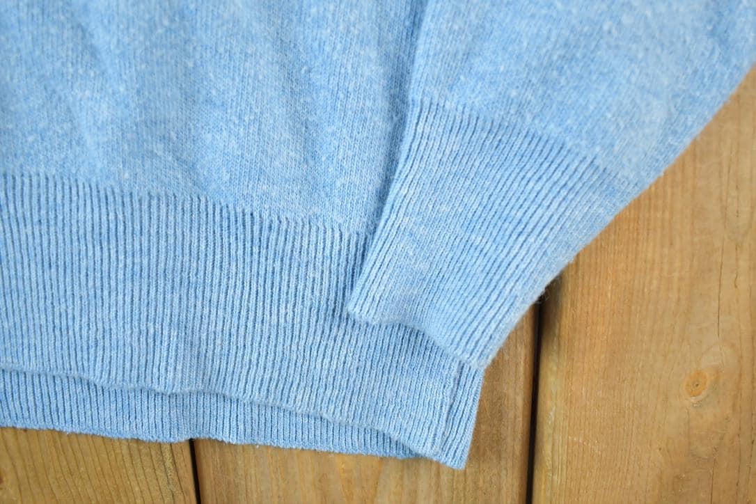 Vintage 90s Robert Bruce Knit V Neck Sweater Mens S from propervintagecanada