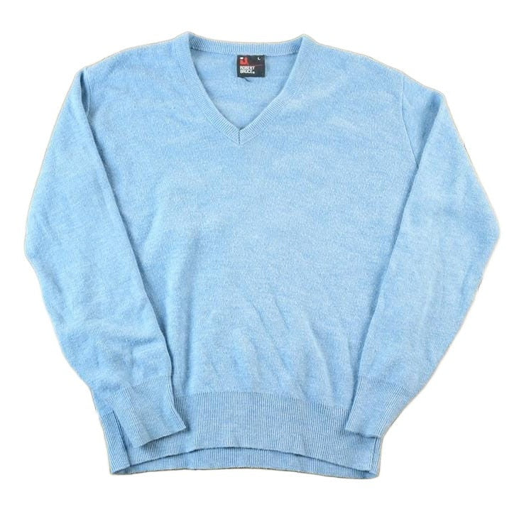 Vintage 90s Robert Bruce Knit V Neck Sweater Mens S from propervintagecanada