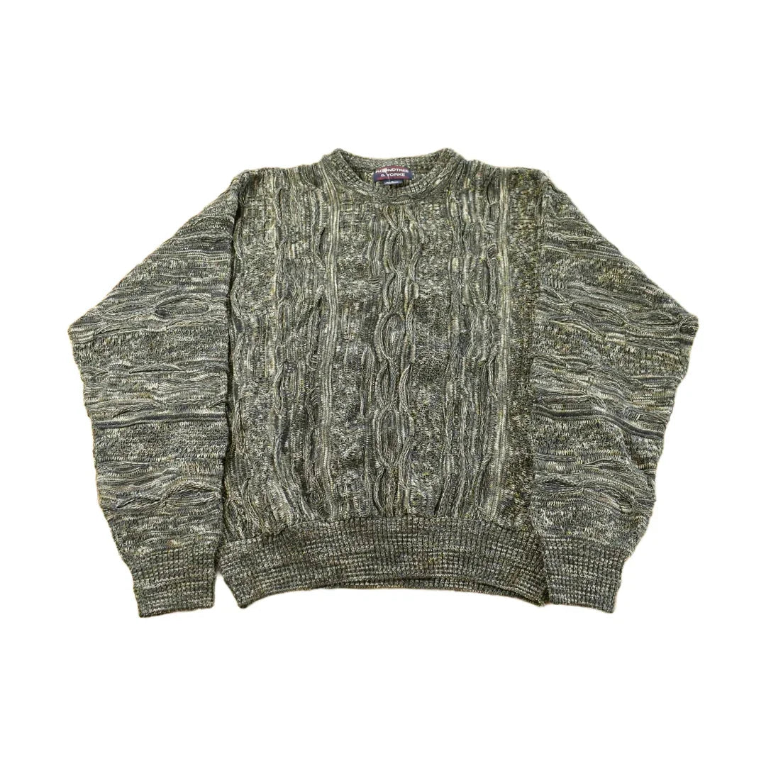Vintage 90s Roundtree & Yorke Cable Knit Sweater, Men's Medium from propervintagecanada