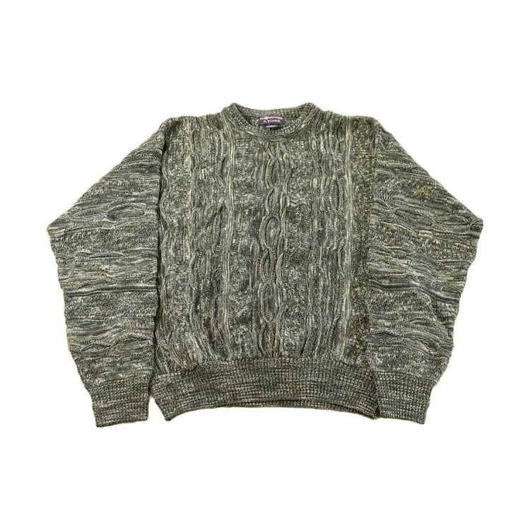 Vintage 90s Roundtree & Yorke Cable Knit Sweater, Men's Medium from propervintagecanada