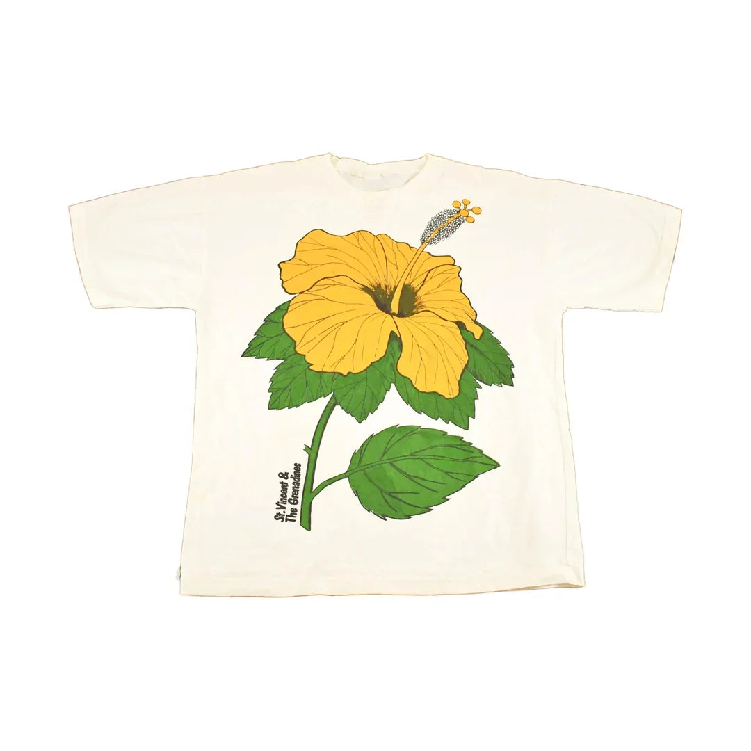 Vintage 90s St Vincent & The Grenadines Flower Graphic Tee (Men's XL) from propervintagecanada