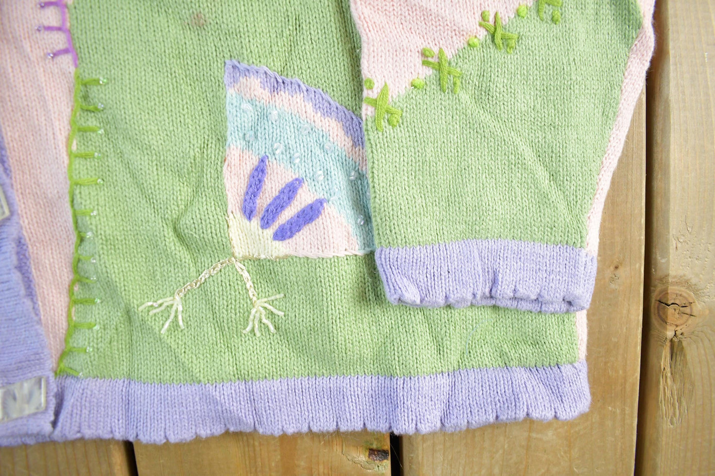 Vintage 90s Storybook Knits Embroidered Cardigan Womens M from propervintagecanada