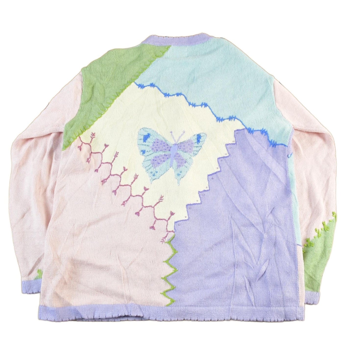 Vintage 90s Storybook Knits Embroidered Cardigan Womens M from propervintagecanada