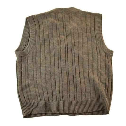 Vintage 90s Towncraft Cable Knit Sweater Vest Mens Large from propervintagecanada