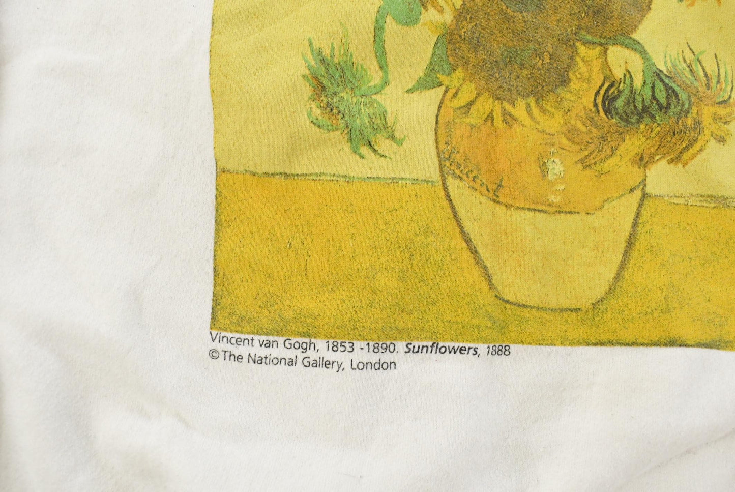 Vintage 90s Van Gogh Sunflowers Crewneck Sweatshirt, National Gallery, Made in UK from propervintagecanada