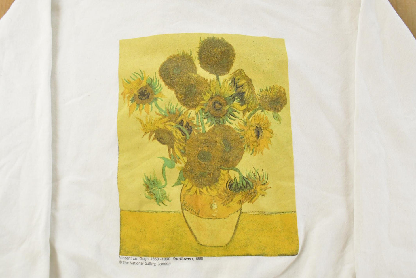 Vintage 90s Van Gogh Sunflowers Crewneck Sweatshirt, National Gallery, Made in UK from propervintagecanada