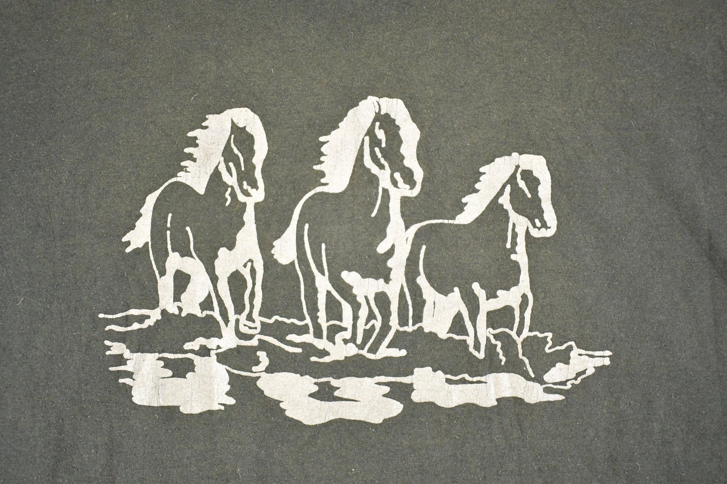 Vintage 90s Wild Horses Graphic T-Shirt, Men's XL, Single Stitch, Made in USA from propervintagecanada