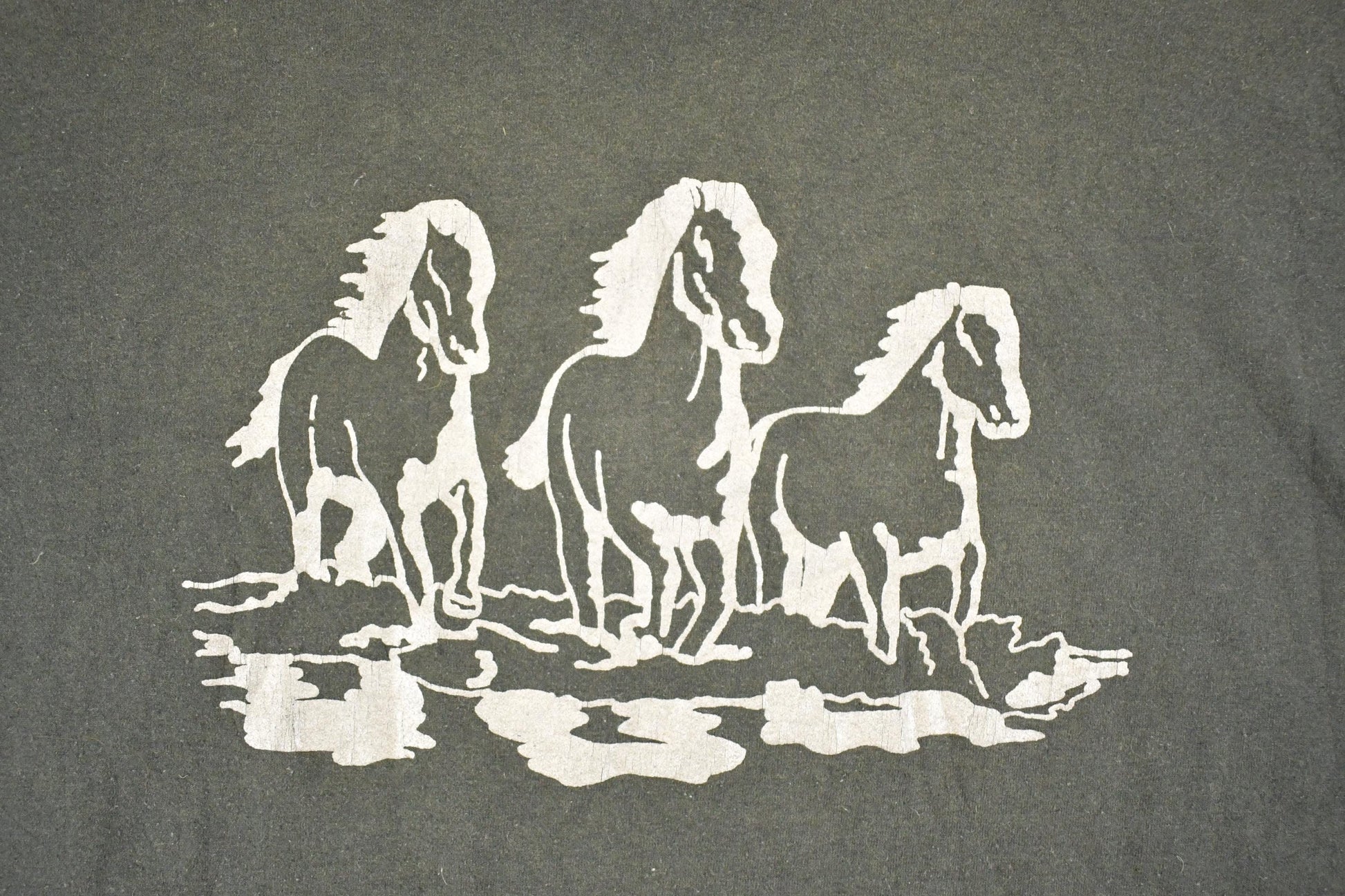 Vintage 90s Wild Horses Graphic T-Shirt, Men's XL, Single Stitch, Made in USA from propervintagecanada