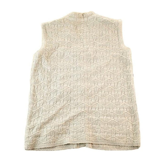 Vintage 90s Wool Knit Cardigan Vest Chunky Button Up Women's S from propervintagecanada