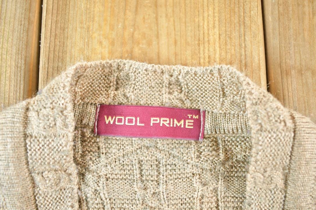 Vintage 90s Wool Knit Cardigan Vest Chunky Button Up Women's S from propervintagecanada