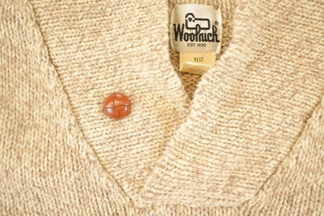 Vintage 90s Woolrich Knit Sweater - Abstract Pattern Pullover, Men's S from propervintagecanada