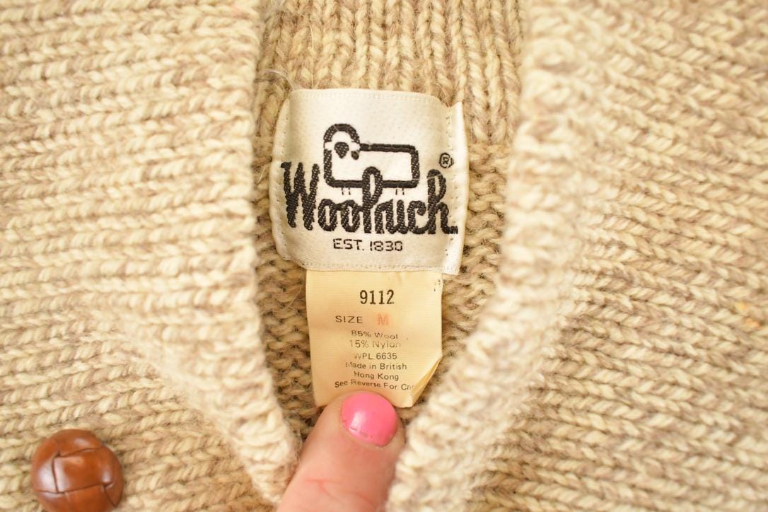 Vintage 90s Woolrich Knit Sweater - Abstract Pattern Pullover, Men's S from propervintagecanada