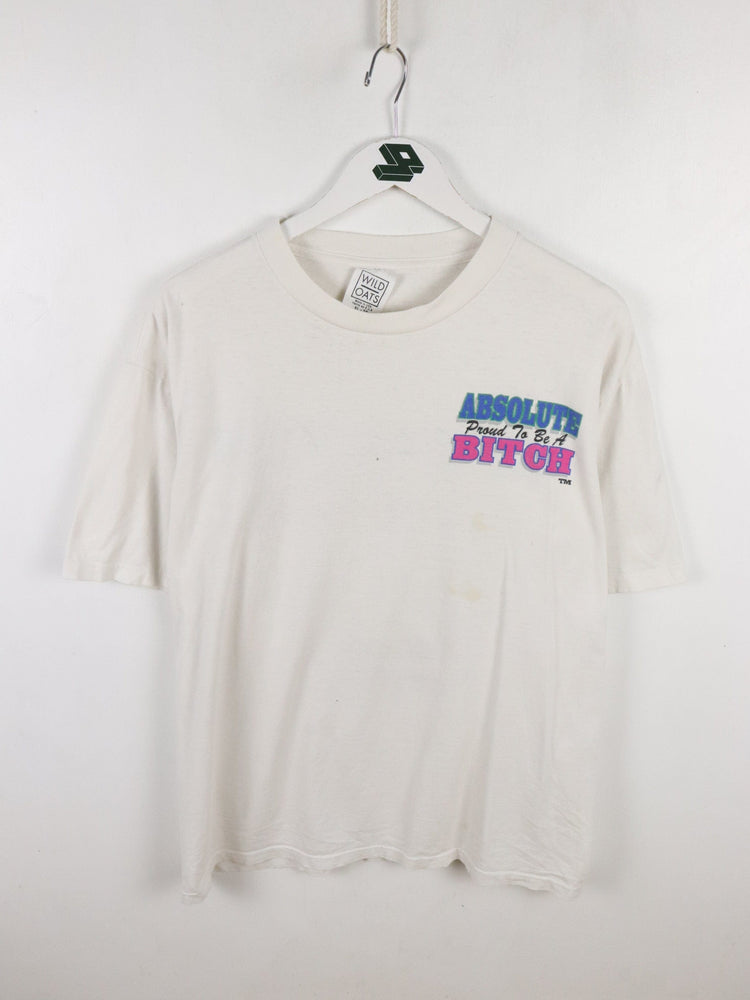Vintage Absolute Bitch T Shirt Mens XL White from propervintagecanada