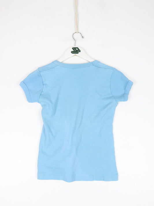 Vintage Acapulco T Shirt Womens XS Baby Tee Blue 80s Funny