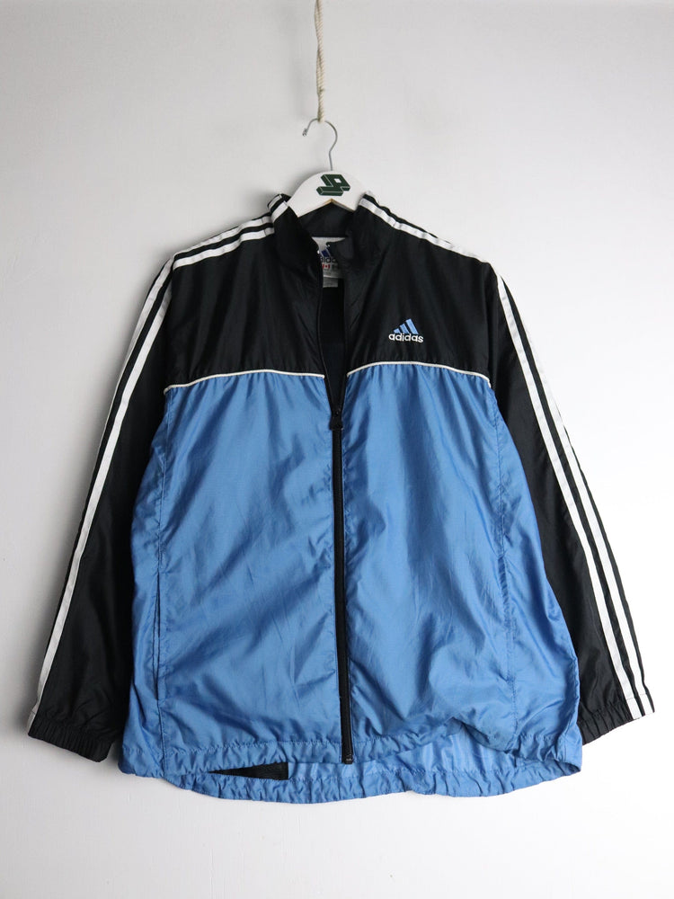 Vintage Adidas Windbreaker Youth Medium Blue from propervintagecanada