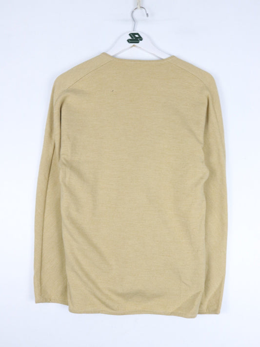 Vintage Adonis Sweater Fits Mens Small Beige Wool Knit Cardigan from propervintagecanada