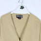 Vintage Adonis Sweater Fits Mens Small Beige Wool Knit Cardigan from propervintagecanada
