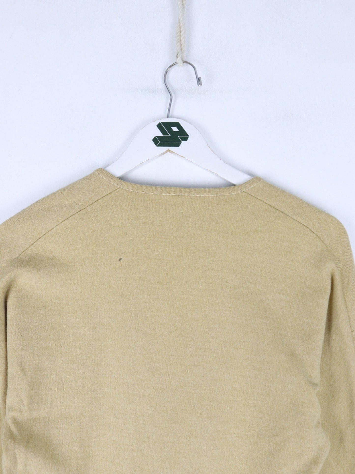 Vintage Adonis Sweater Fits Mens Small Beige Wool Knit Cardigan from propervintagecanada