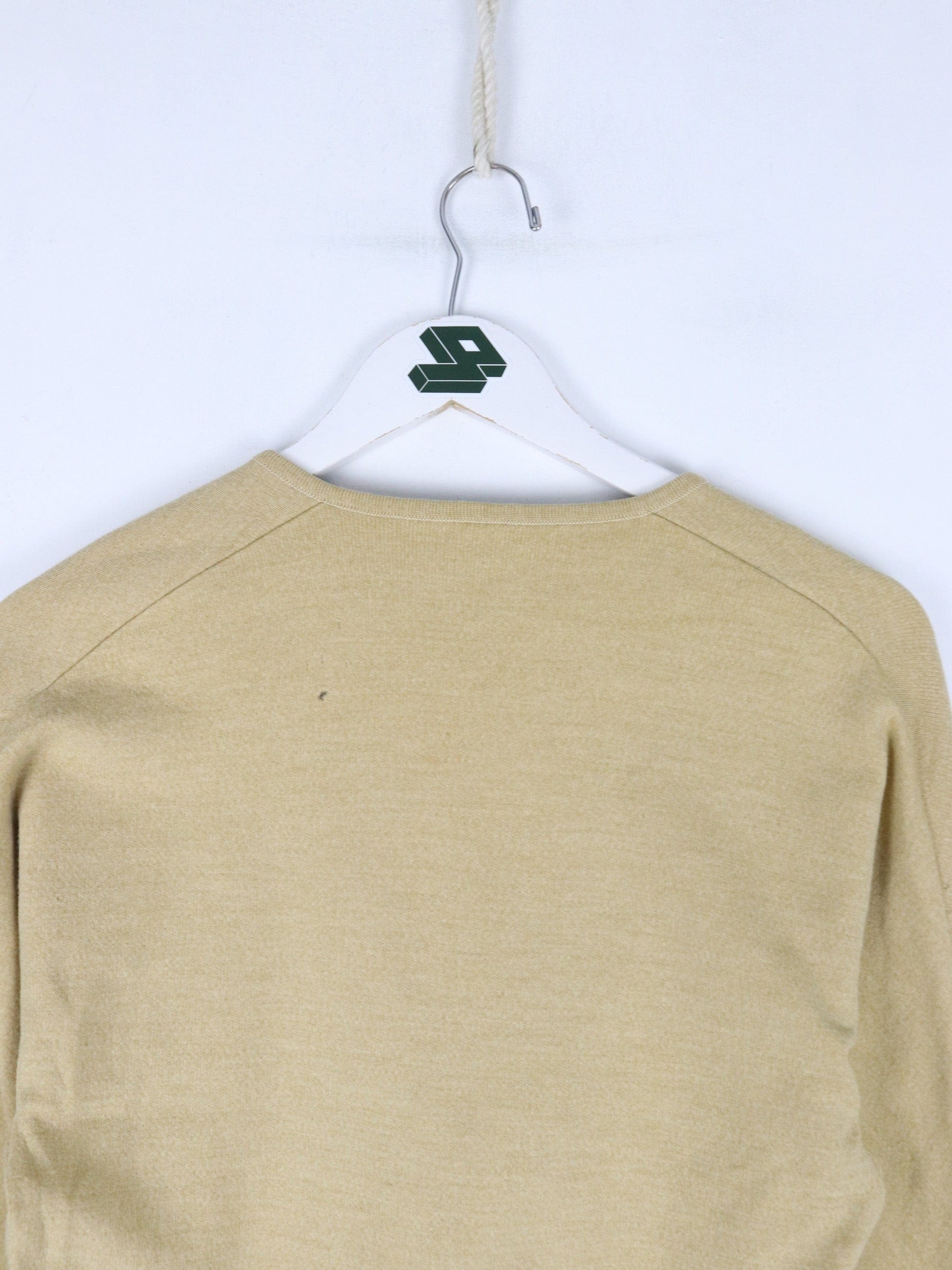 Vintage Adonis Sweater Fits Mens Small Beige Wool Knit Cardigan from propervintagecanada